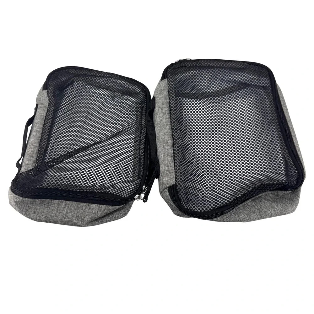 Skip Hop Duo Signature Diaper Bag Grey Heather Messenger Tote with Packing Cubes